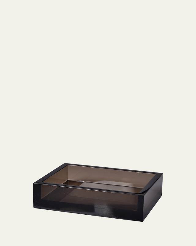 Smoked Ice Lucite Soap Dish